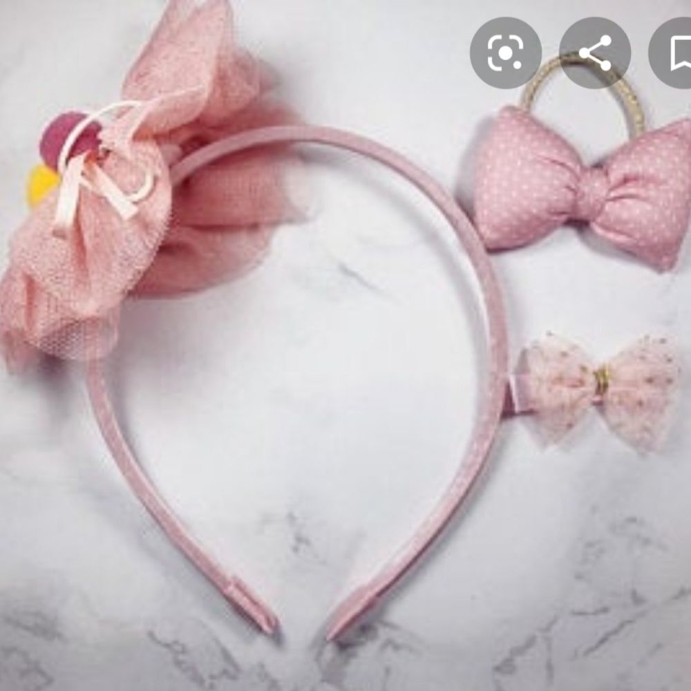 NIB Chicbaby Pink & White Hair Accessories